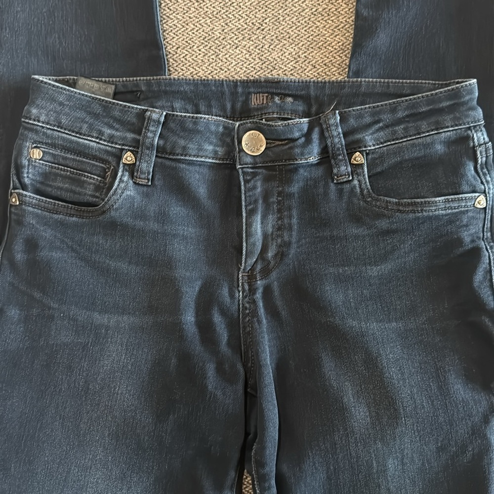 KUT from the Kloth Skinny Jeans Stretch Size 6 Mid Rise 5 Pocket Dark Wash - Picture 4 of 8